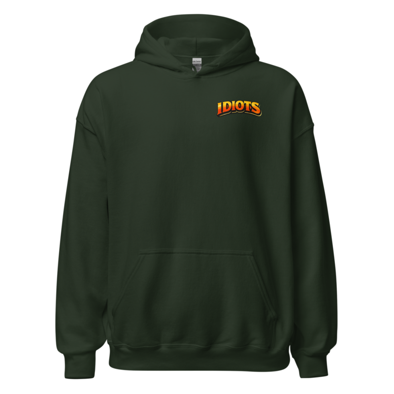 IDIOTS Classic Unisex Hoodie – XL, Forest Green