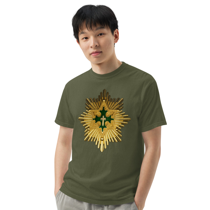 Unisex Imperial Order of the Holy Trinity garment-dyed heavyweight t-shirt – 2XL, Hemp