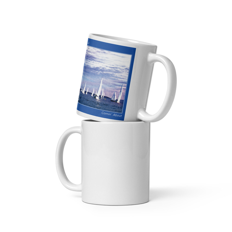 White glossy mug