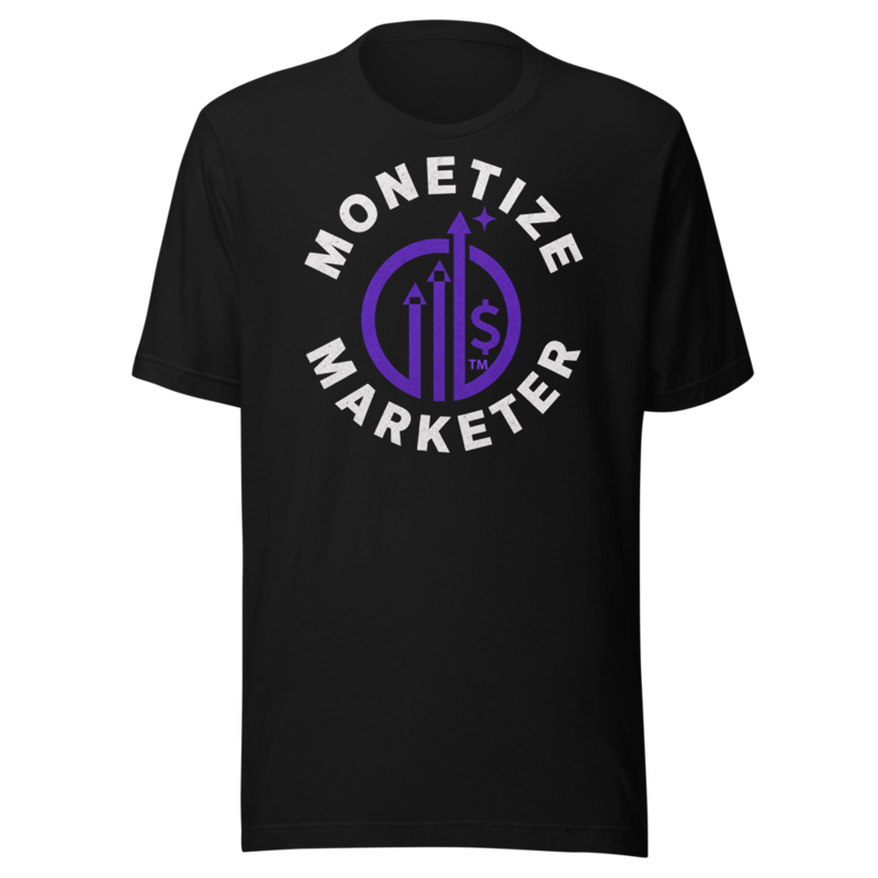 Monetize Marketer Circle Badge · Solid Violet Tee