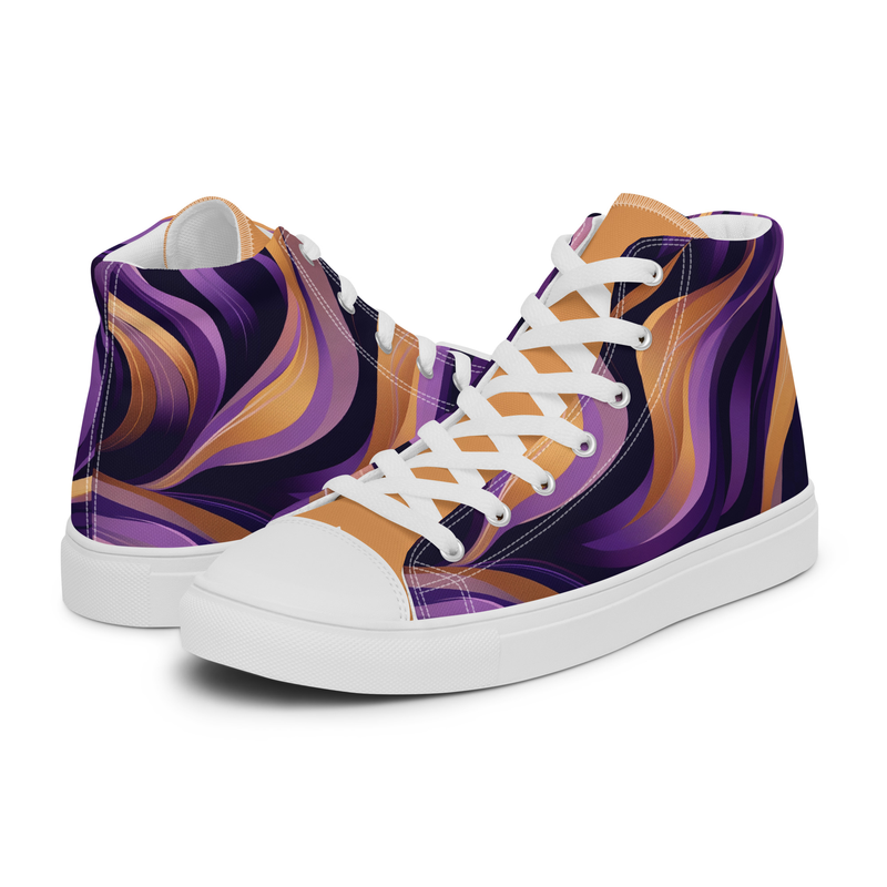Purple and Gold - Lake Show - Phoenix Women’s high top canvas shoes