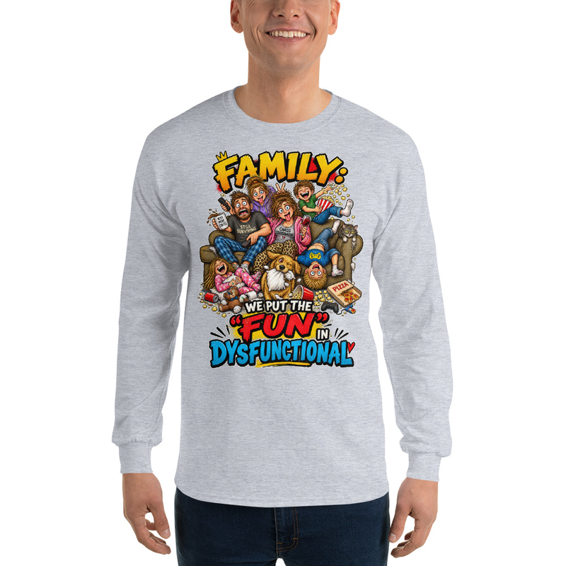 Dysfunctional - Men’s Long Sleeve Shirt – XL, Sport Grey