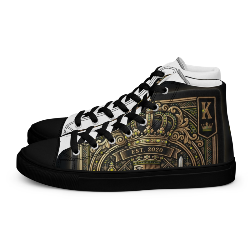 Uncle Benny ® Card King High Top Canvas Shoes Neon Yellow EST. 2020 Men's