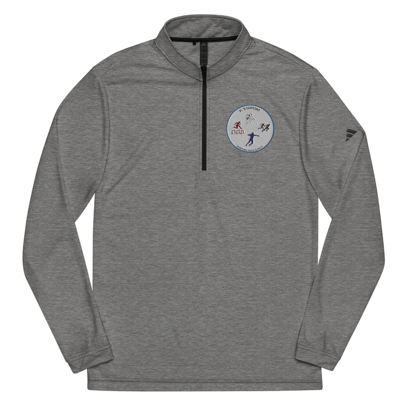Quarter zip pullover (Prideful Panthers) – S, Black Heather