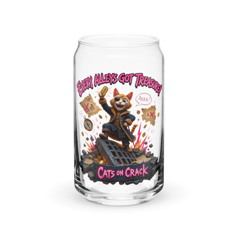 Every Alley's Got Treasure 16oz Can Glass