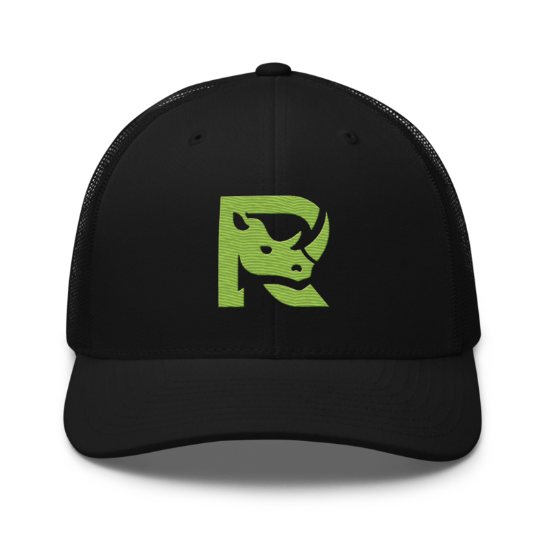 Rhino Rawkstar: Embroidery Neon Crest Trucker Hat