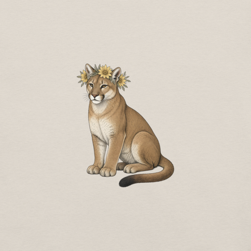 Florida Panther Flower Crown Tee — Floof