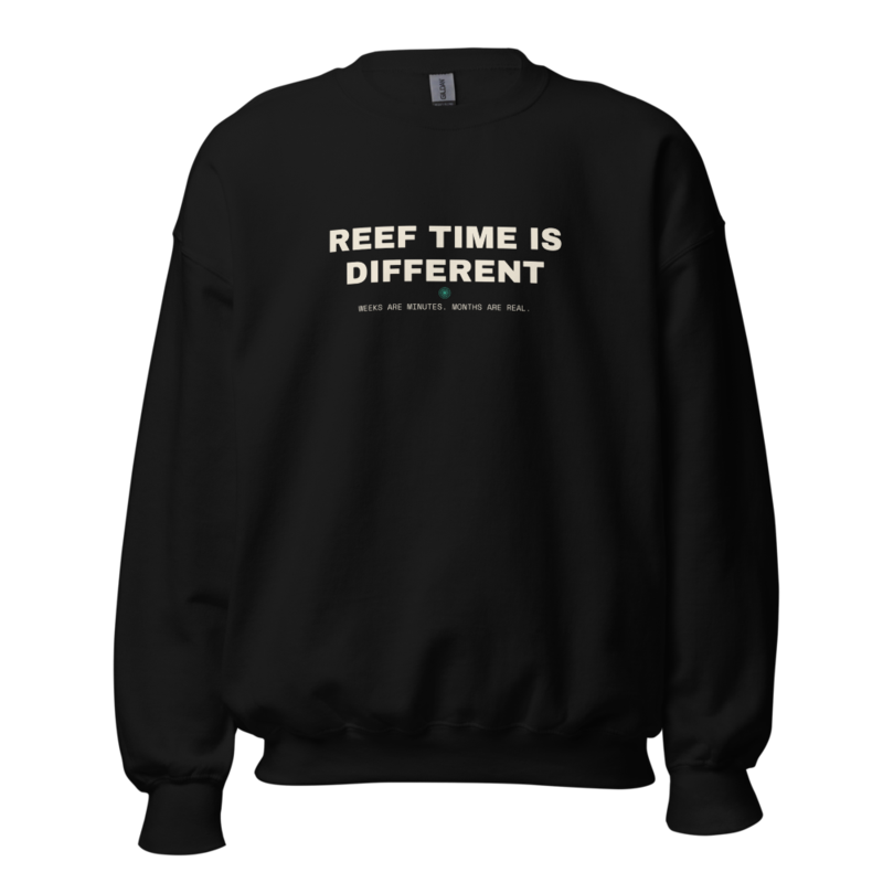 REEF TIME IS DIFFERENT Crewneck mockup