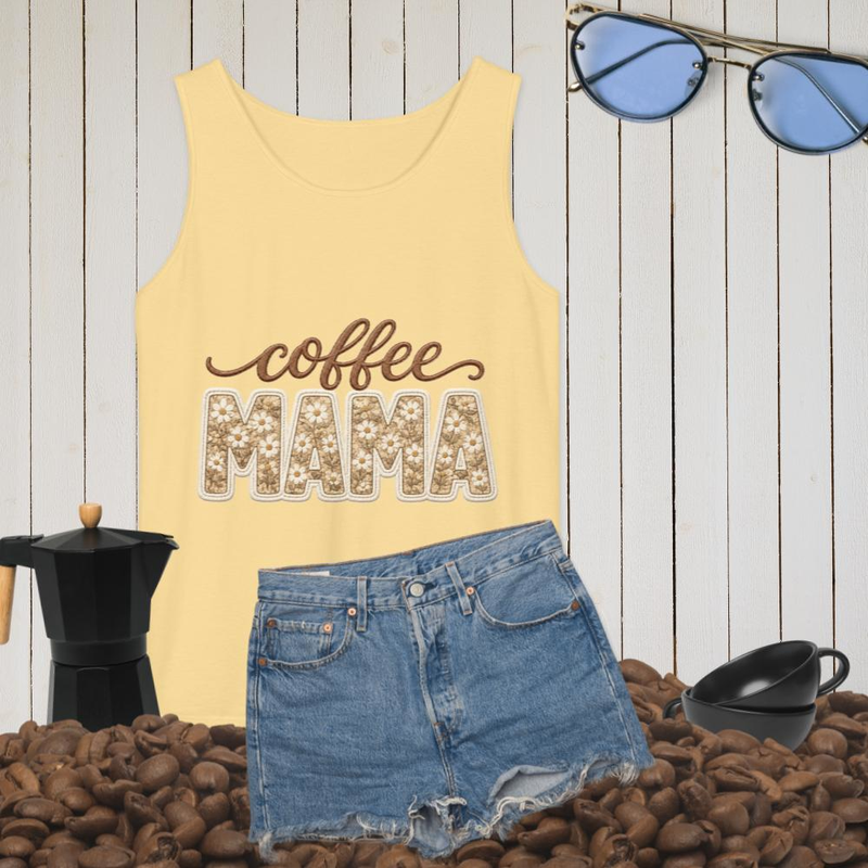 Coffee Mama Tank - 100% Cotton – XL, Butter