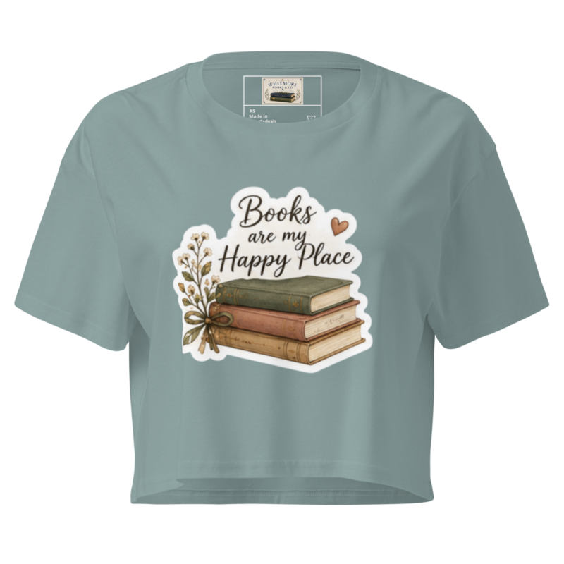 Happy Place Women’s crop top – S, Mineral