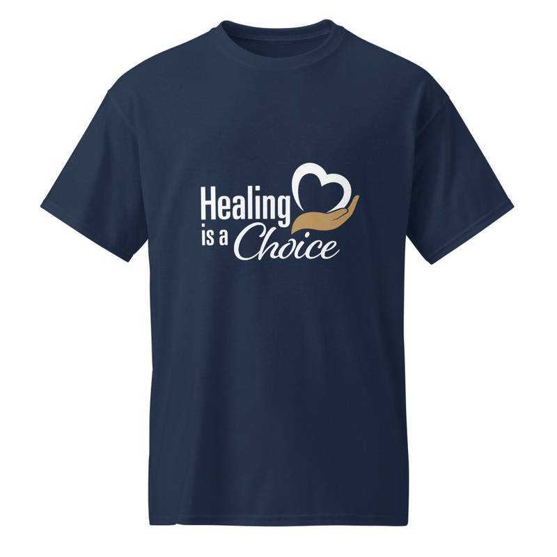 Healing Is A Choice Unisex Sports Tee – S, Navy