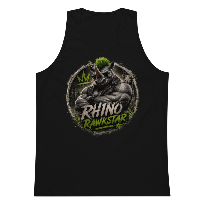 Rhino Rawkstar: Emblem Tank Top — Black / M