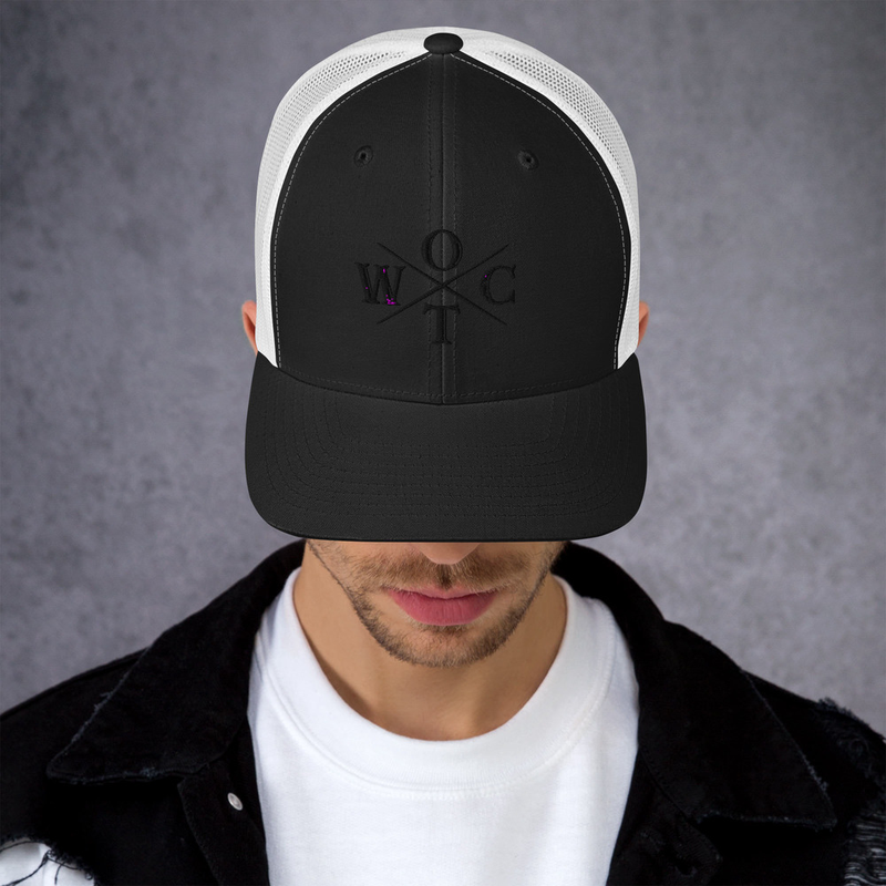 OTWC - Trucker Cap - Black Text – One size, Black/ White