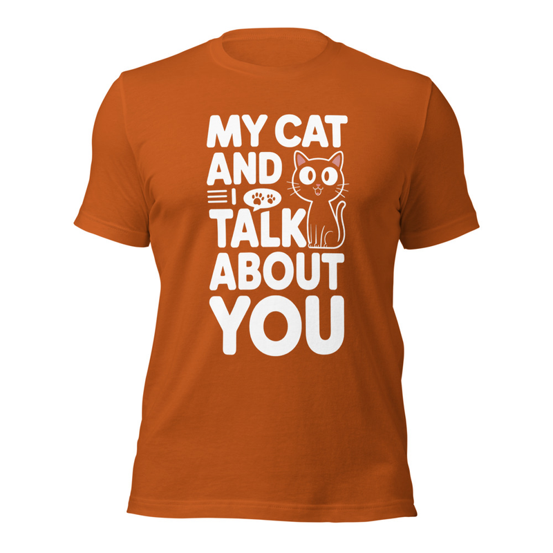 I Talk To My Cat Tee in Autumn