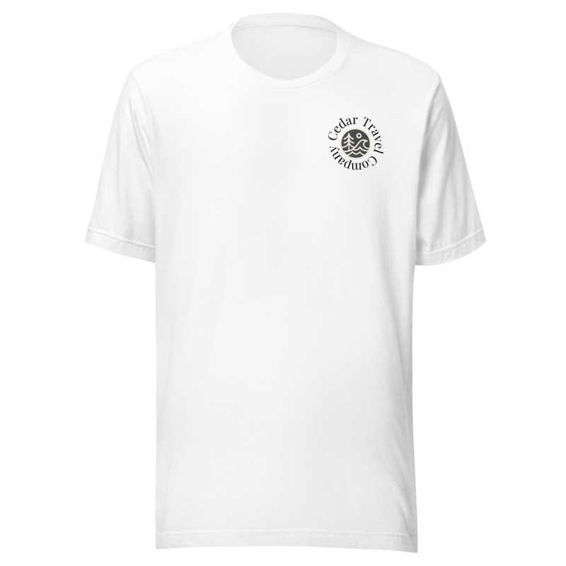 Cedar Travel Company Tee – XS, White