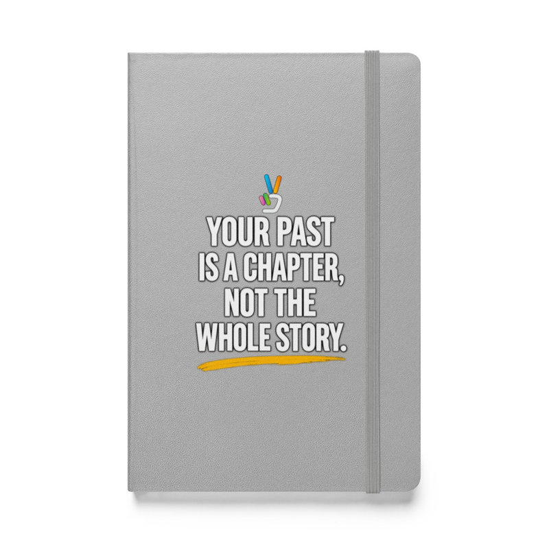 Your Past Is a Chapter Notebook – 5.5″×8.5″, Silver