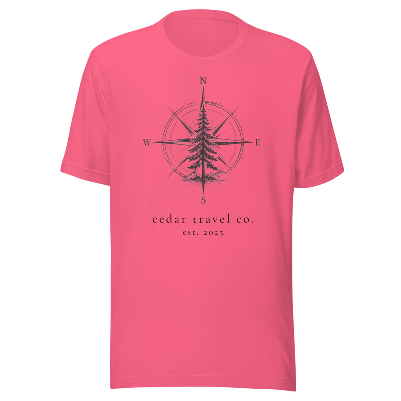 Cedar Compass Tee – 2XL, Charity Pink