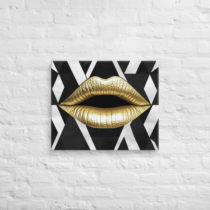 Gold Lips | Contemporary Art on Canvas