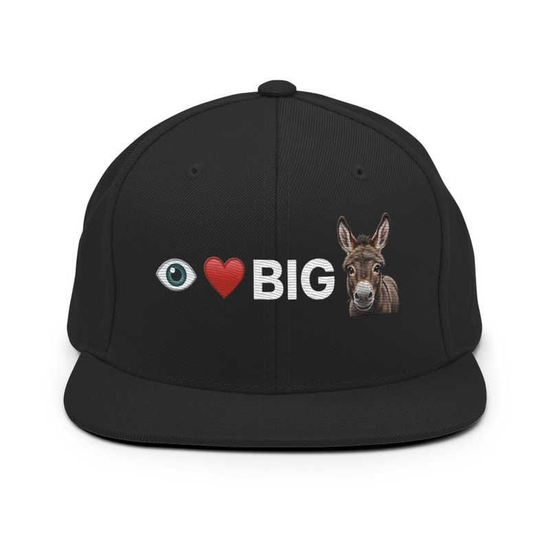 I Love Big A**| Funny Snapback Cap | Embroidered Gift