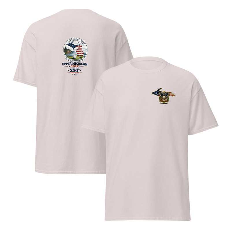 Alger County Veteran's Golf Outing Logo #3 Unisex classic tee – M, Ice Grey