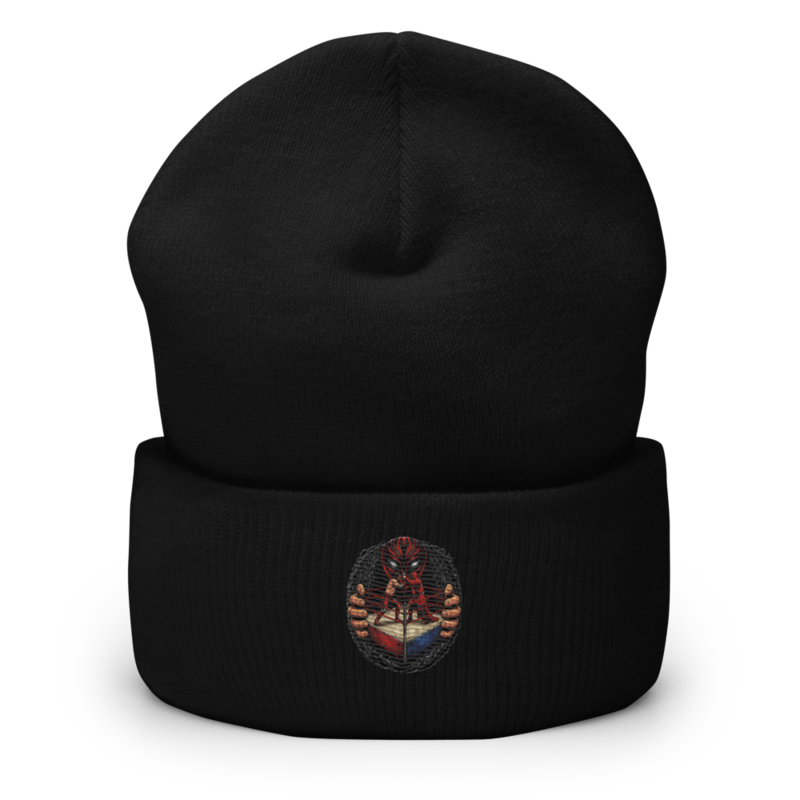 Heel Who Dictates Black Unisex Cuffed Beanie