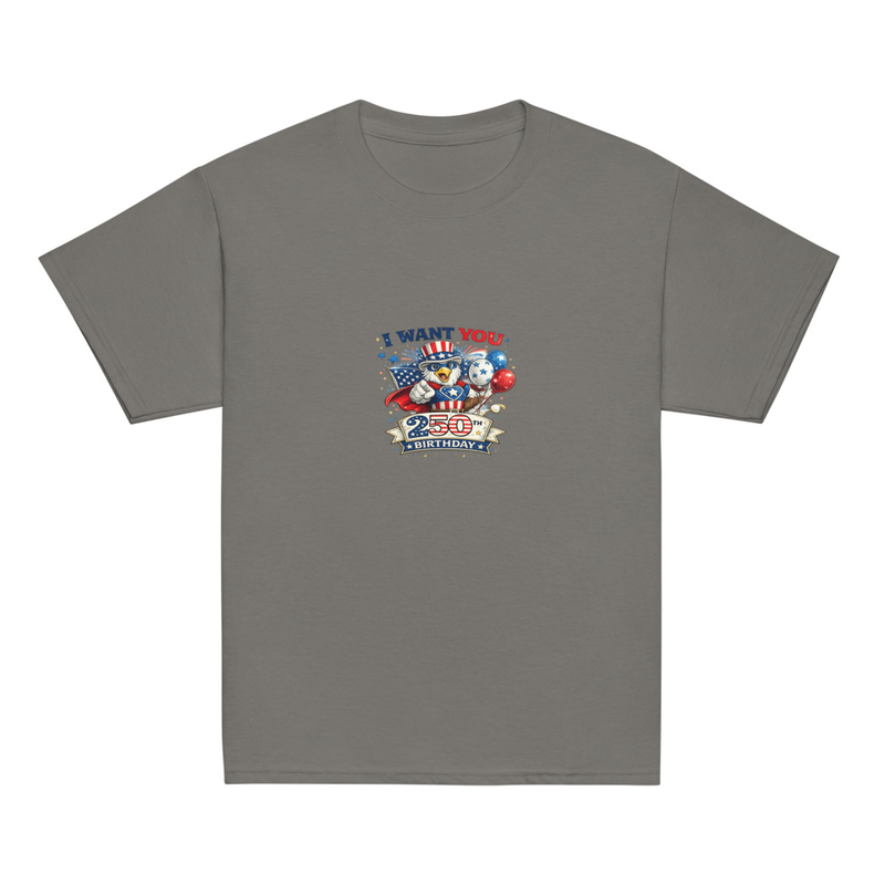 BMT Kids I Want You 250 Youth classic tee – L, Charcoal
