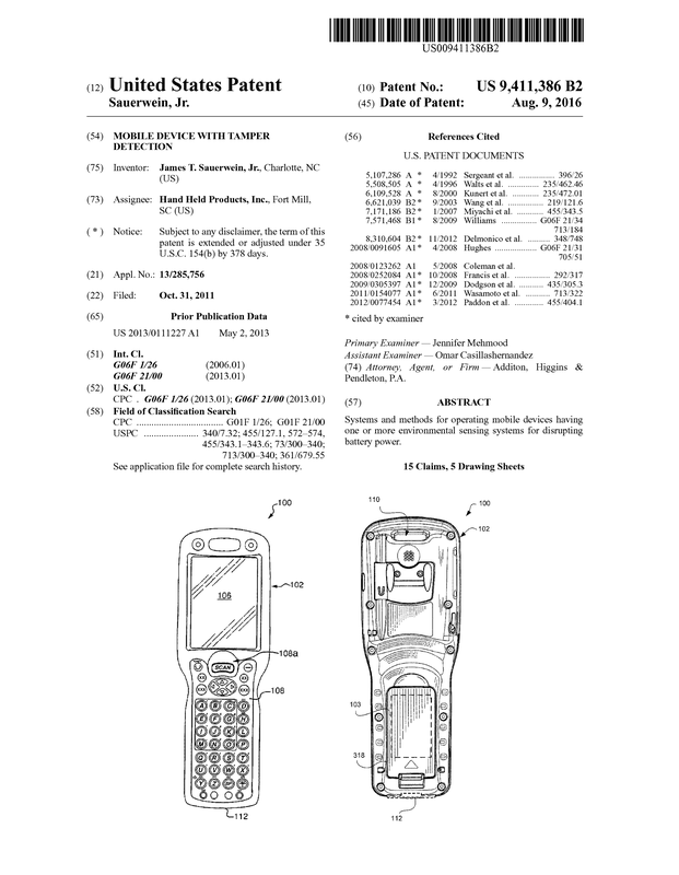 Patent US9411386 - Whispers of Security - default