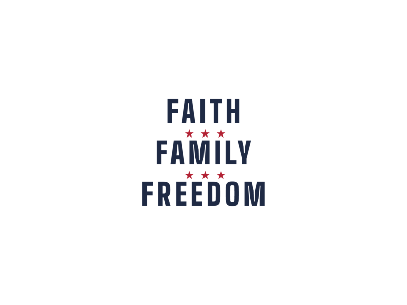 Faith, family, freedom tumbler — Size: 20oz, Color: White