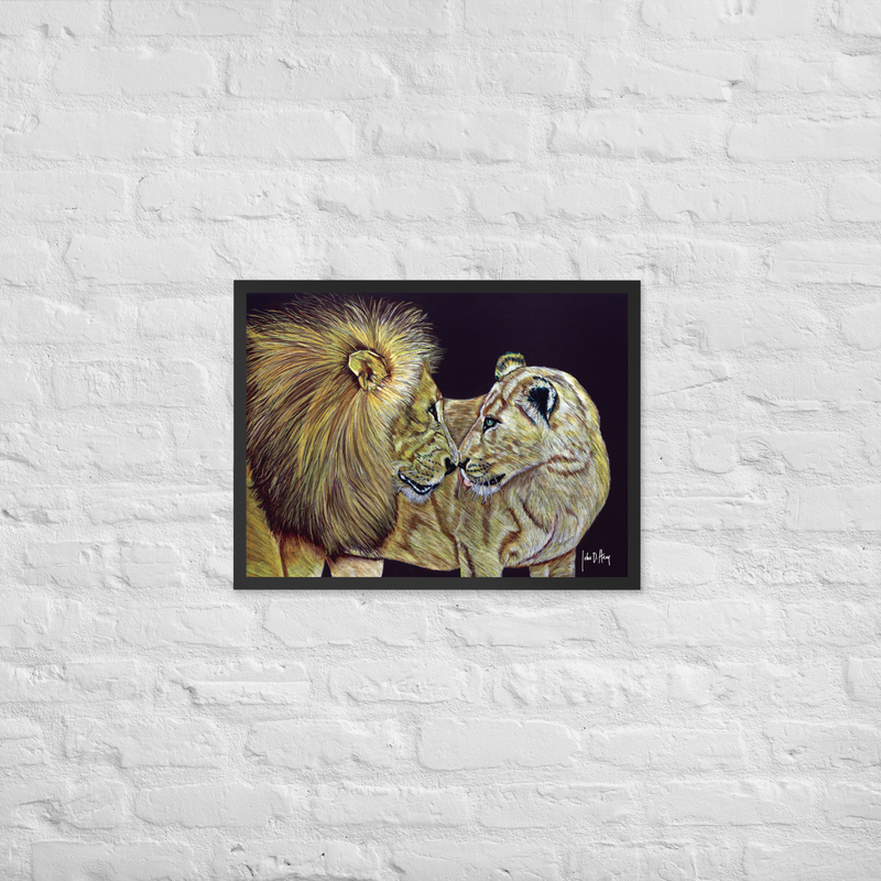 Love Story Framed Poster – 18″×24″, Black