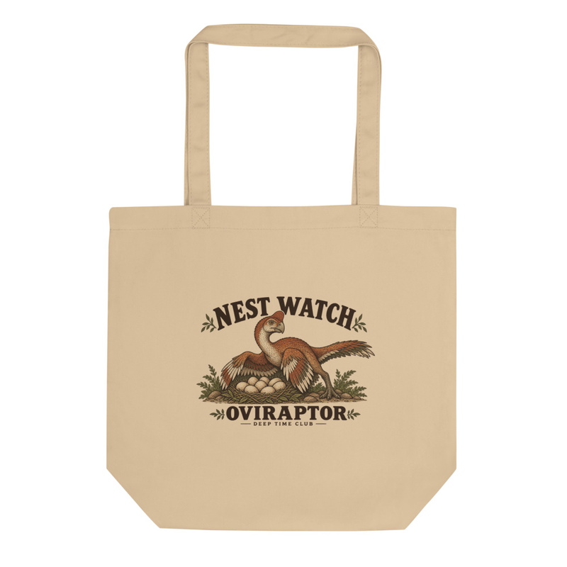 Nest Watch Oviraptor Tote supplier-rendered flat front view in Oyster