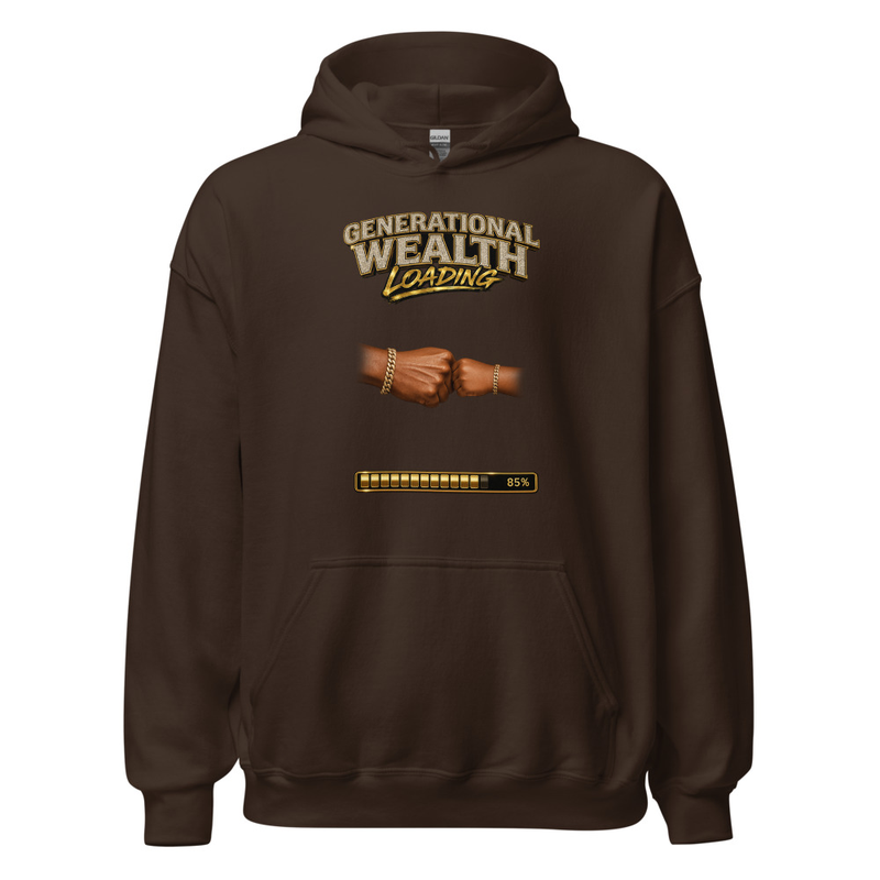 Men's Generational Wealth Hoodie – XL, Dark Chocolate