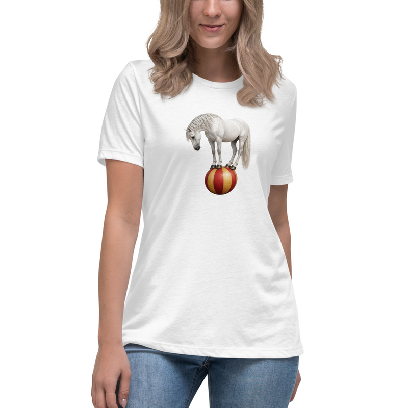 Andalusian Horse Balancing Ball Women's Relaxed Tee