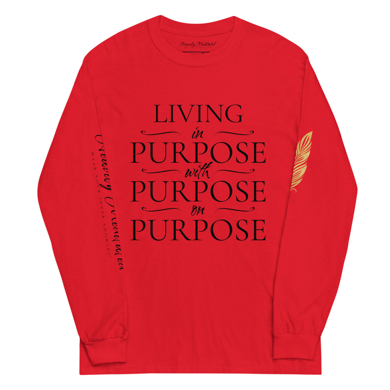 Unisex Soft Long Sleeve - in with on Purpose – M, Red