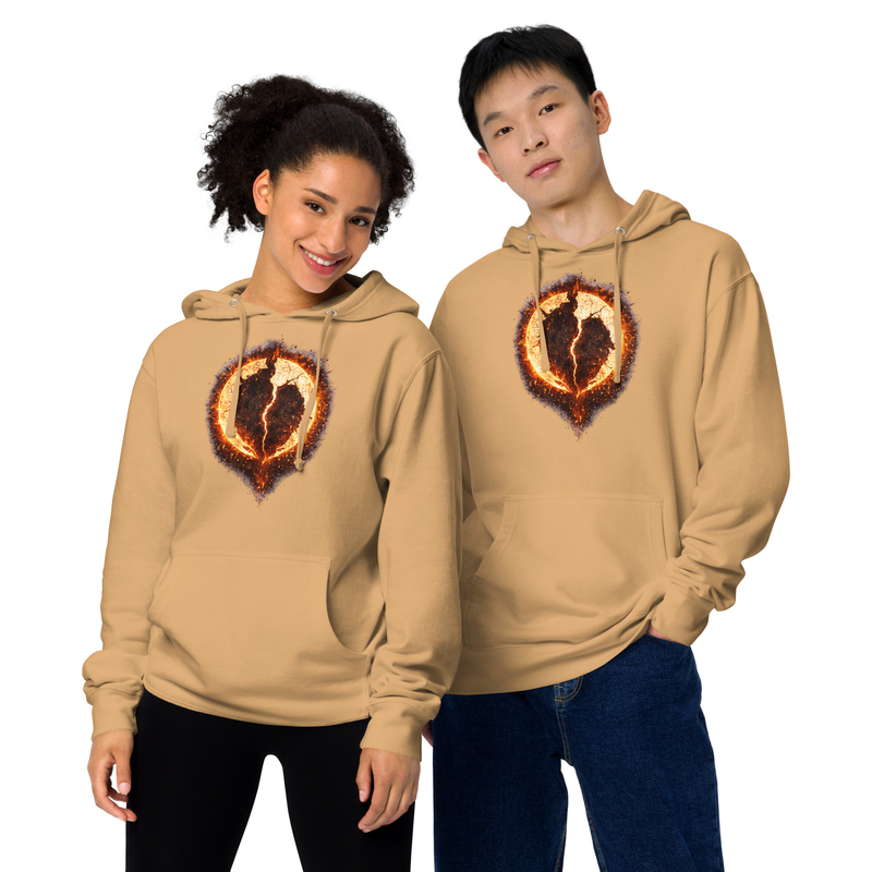 Aham Vadh Unisex Midweight Hoodie / Sandstone / S