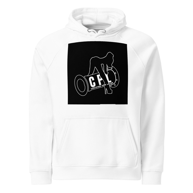 Unisex eco raglan hoodie - White