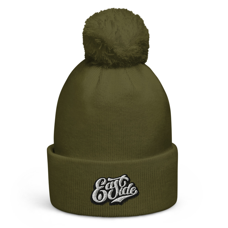 Pom pom beanie – One size, Moss Green