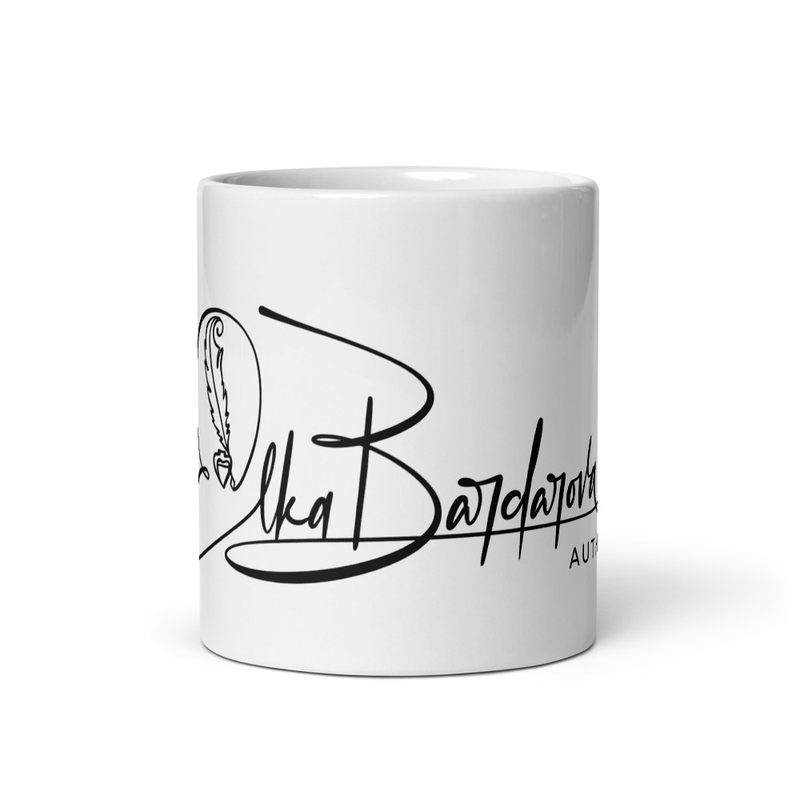 White glossy mug