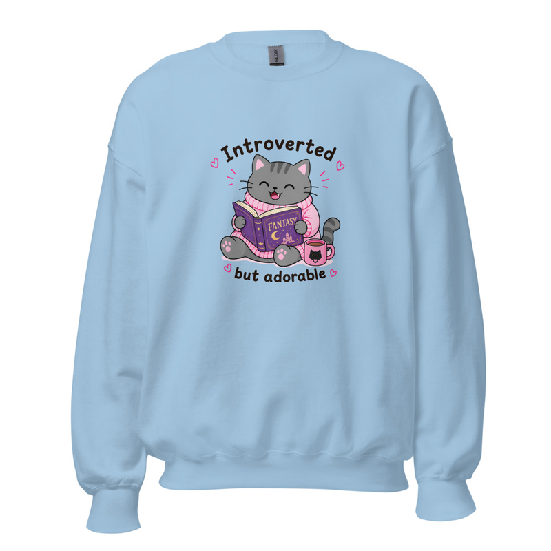 Introverted but adorable Grey Cat Jumper