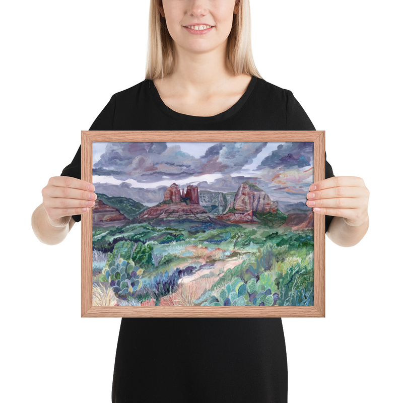 Framed Print – 12″×16″, Red Oak