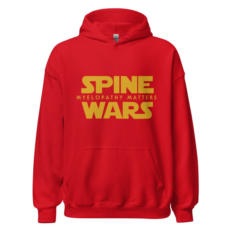 Spine Wars Myelopathy Matters Gold Print Hoodie