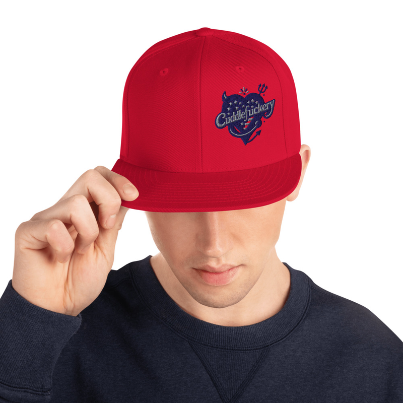 Snapback Hat-Patriotic Red