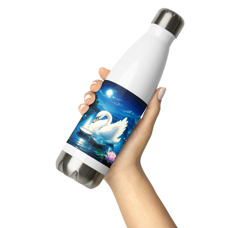 Hamsa Stainless Steel Bottle – 17 oz, White