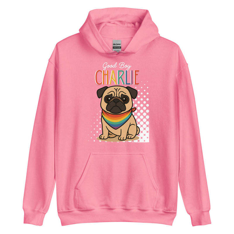 Personalized Pet Pride - Rainbow Bandana - Unisex Hoodie