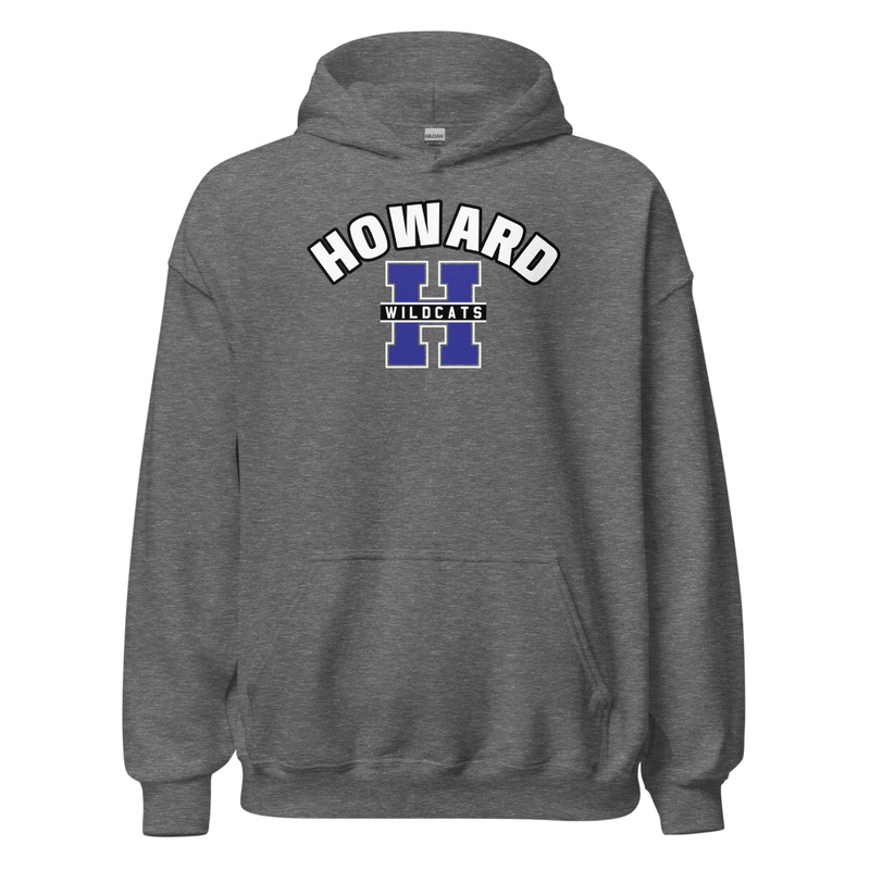 Howard Wildcats Unisex Hoodie – S, Graphite Heather
