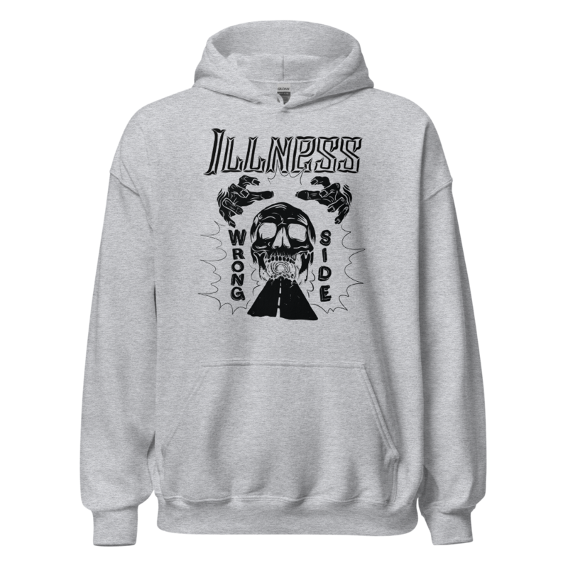 Wrong Side Hoodie, Grey