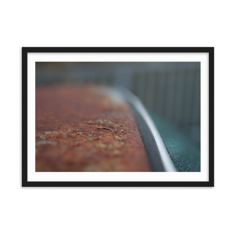 Patina Porsche 912 - Rusty Roof - "In Rust I Trust" - Framed Print – 50×70 cm, Black