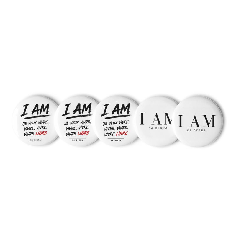 Set of pin buttons « I AM »