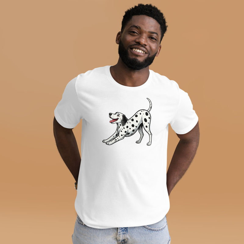 Downward Dog Dalmatian Yoga Unisex T-Shirt