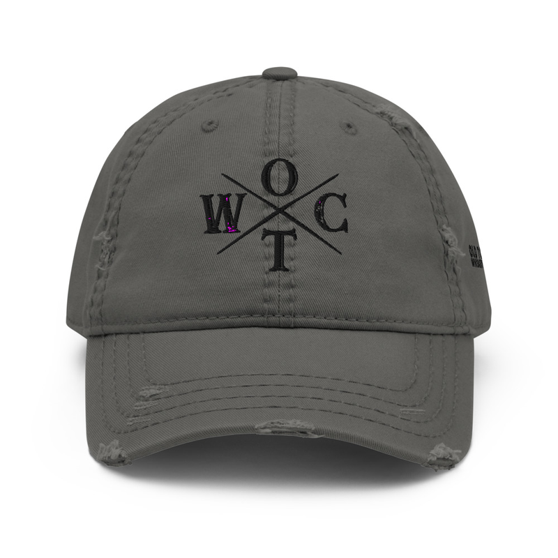 OTWC - Distressed Dad Hat - Black Text