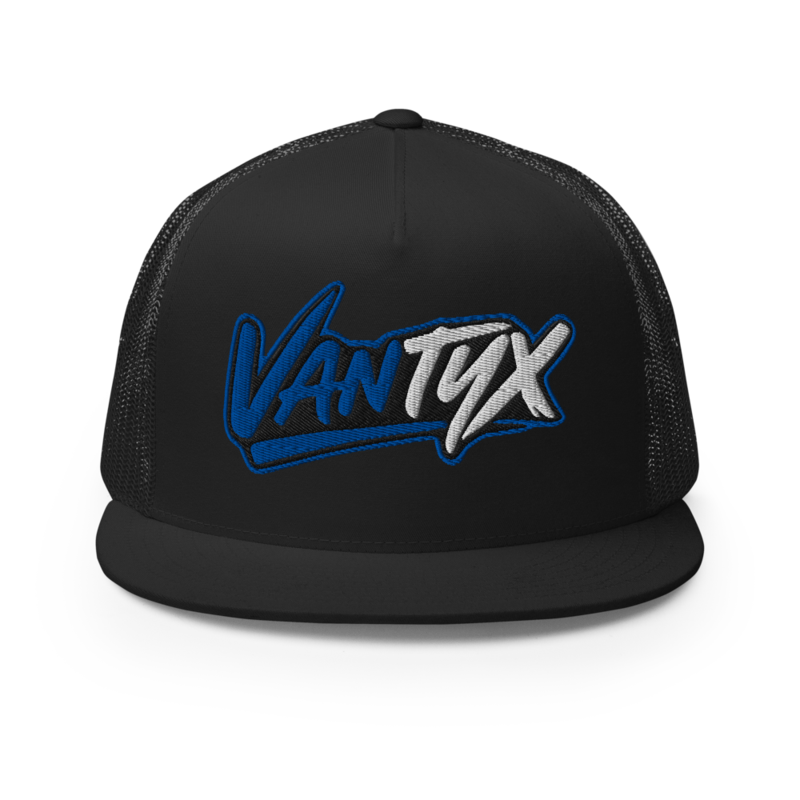 Vantyx - Snapback Trucker Cap - Solid Black, Blue, & White